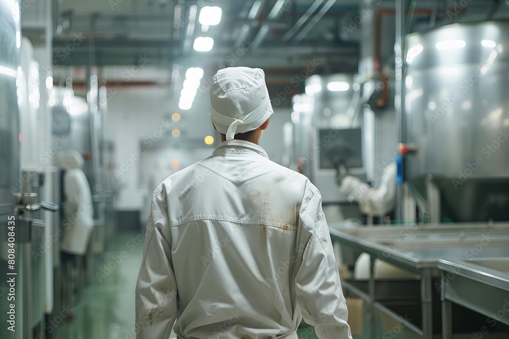 industrious worker in milk processing factory behind view photography industrious worker in milk processing factory behind view photography