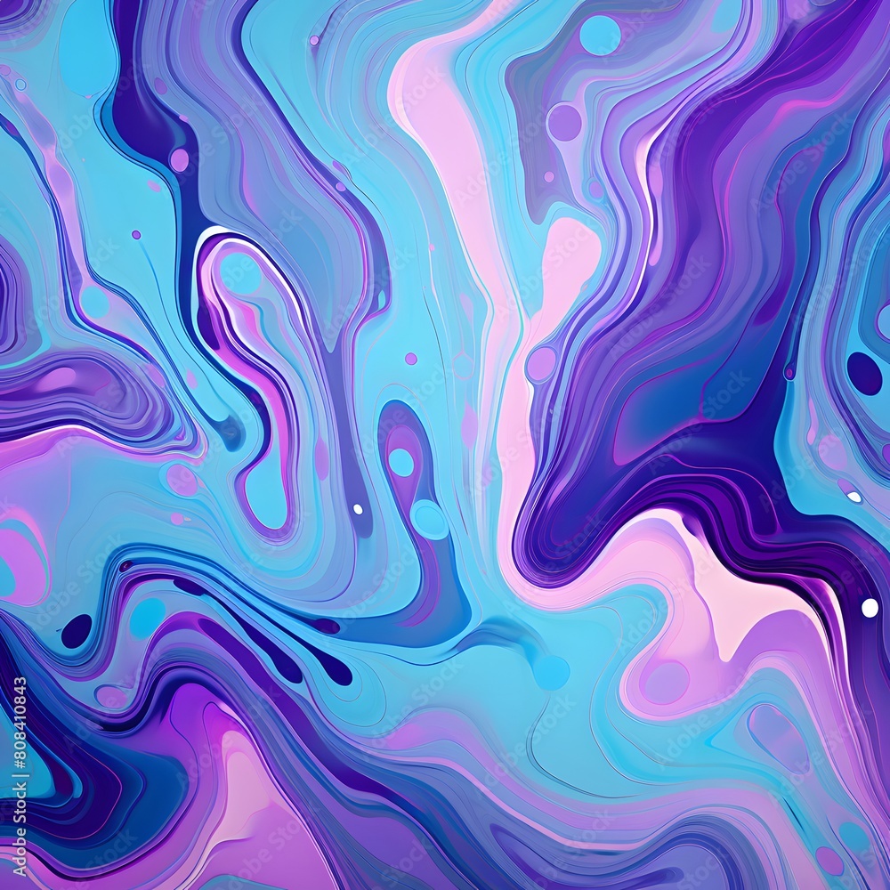 Abstract background with blue and purple liquid shapes. Generative AI. Abstract background with blue and purple liquid shapes. Generative AI.