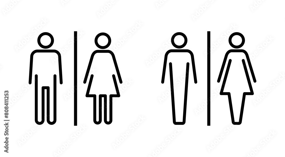 Toilet icon set. restrooms icon vector. bathroom sign. wc, lavatory Toilet icon set. restrooms icon vector. bathroom sign. wc, lavatory