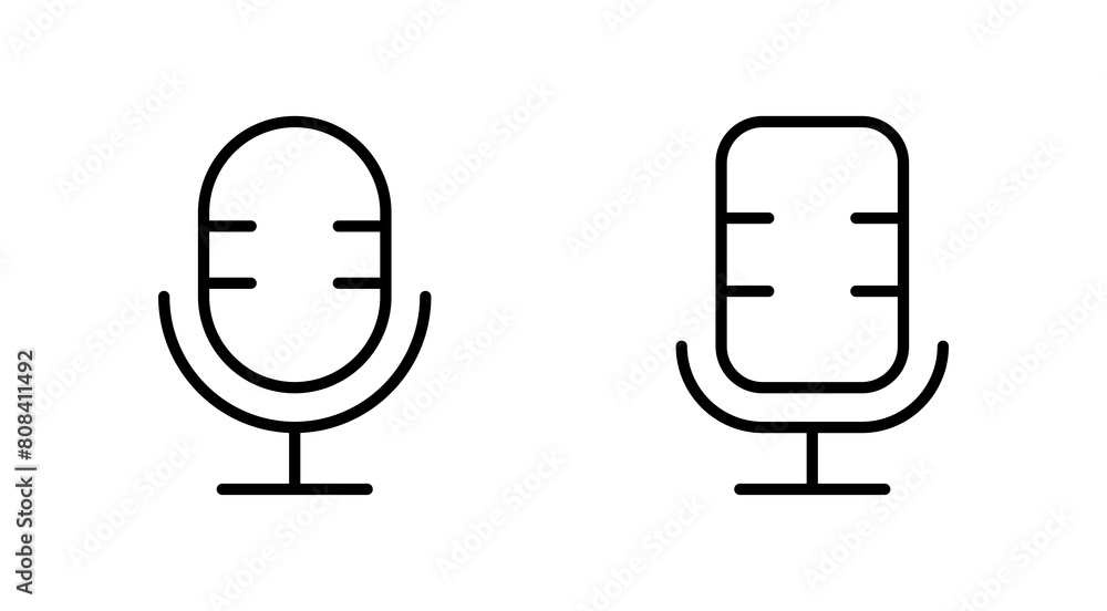 Microphone icon set. karaoke icon vector Microphone icon set. karaoke icon vector