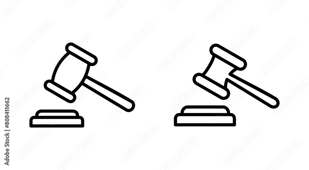 Gavel icon set. judge gavel icon vector. law icon vector. auction hammer Gavel icon set. judge gavel icon vector. law icon vector. auction hammer
