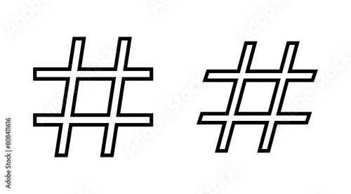 Hashtag icon set. hashtag symbol