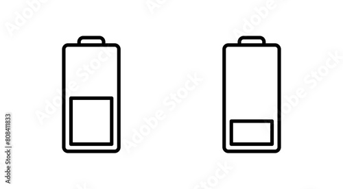 Battery icon set. battery charge level. battery charging icon