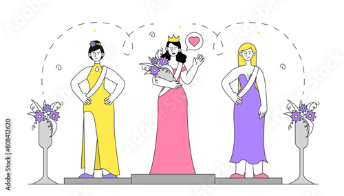 Beauty contest vector simple