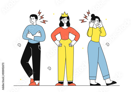 Behavioral problems vector simple