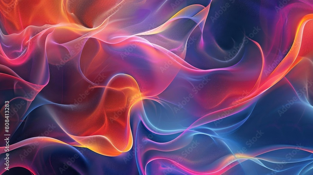 Abstract iridescent waves with a mystical atmosphere Abstract iridescent waves with a mystical atmosphere
