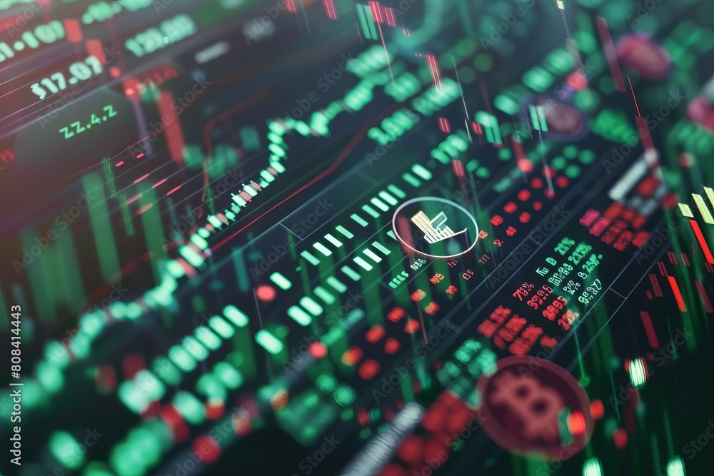 Bullish trends in the cryptocurrency market shown in a digital display Bullish trends in the cryptocurrency market shown in a digital display