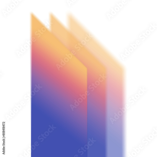 Red and blue gradient light prism