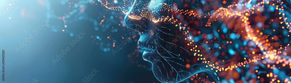 conceptual portrayal of man-made intelligence calculations dissecting genomic information