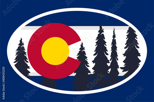 colorado state with colorado flag