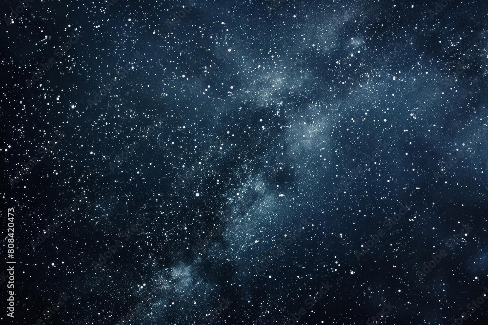 Dark night sky with scattered stars, perfect for backgrounds in space or astronomythemed designs