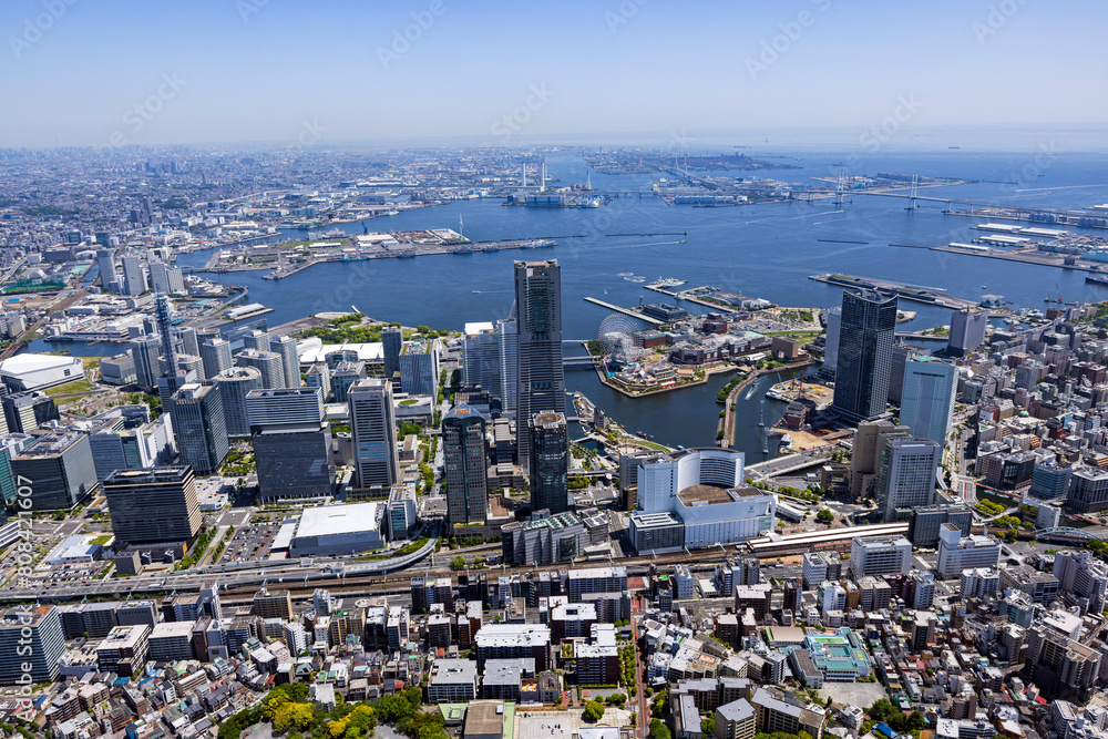 Obraz premium 横浜港・Aerial View・2024撮影