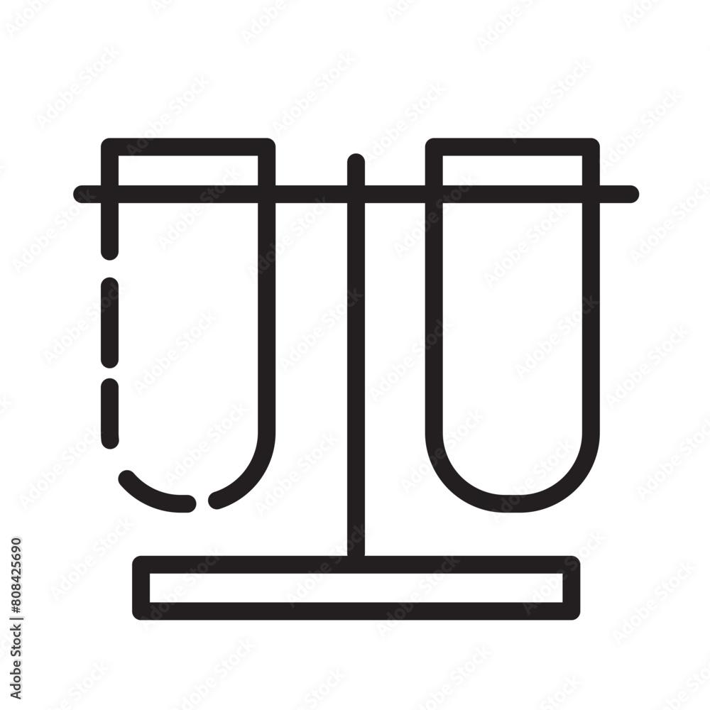 Beakers Chemistry Laboratory Line Icon Beakers Chemistry Laboratory Line Icon