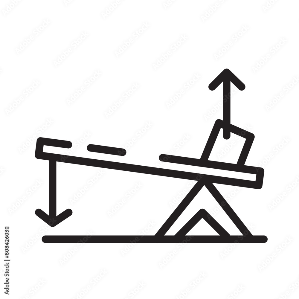 Laboratory Lever Physics Line Icon Laboratory Lever Physics Line Icon