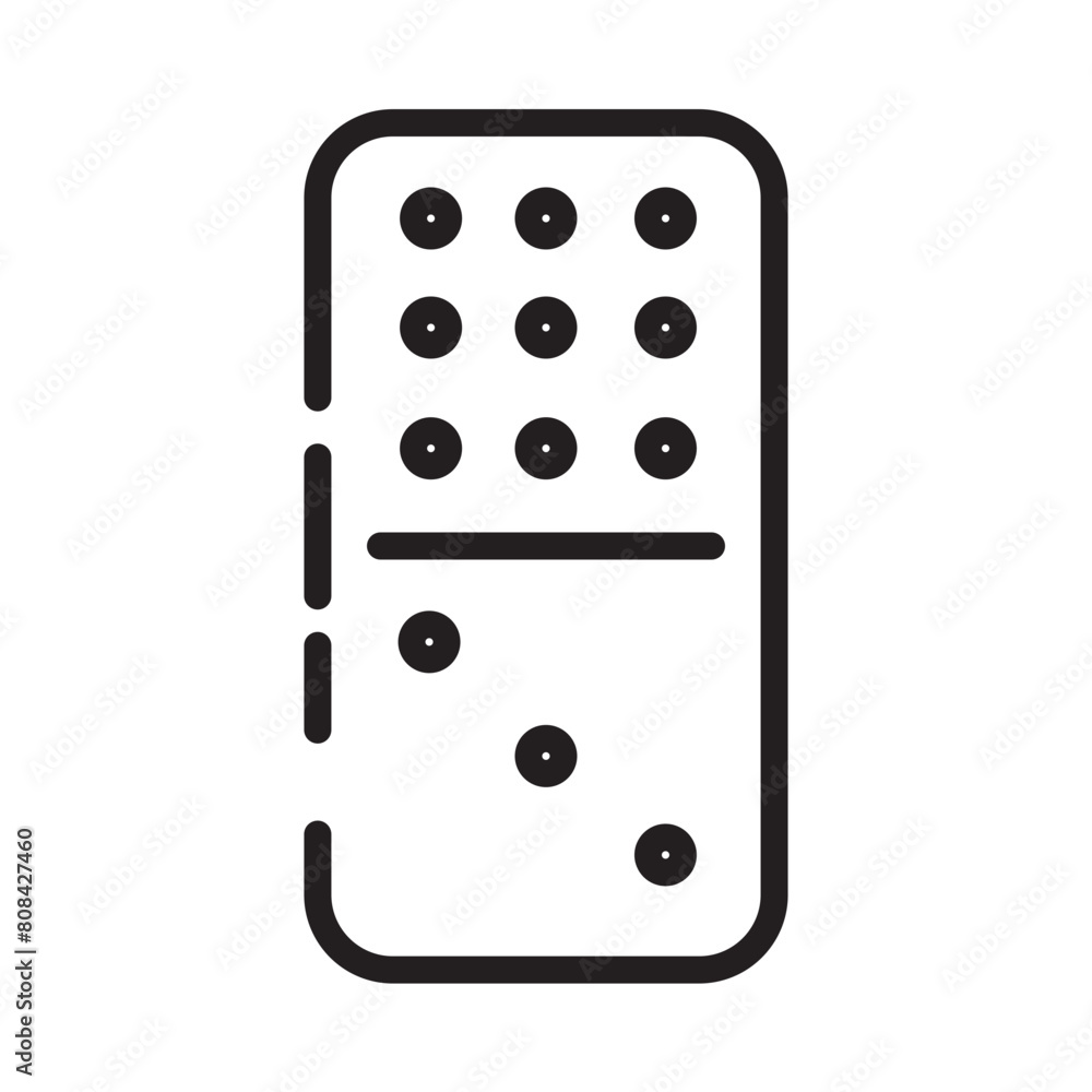Casino Domino Gambling Line Icon Casino Domino Gambling Line Icon