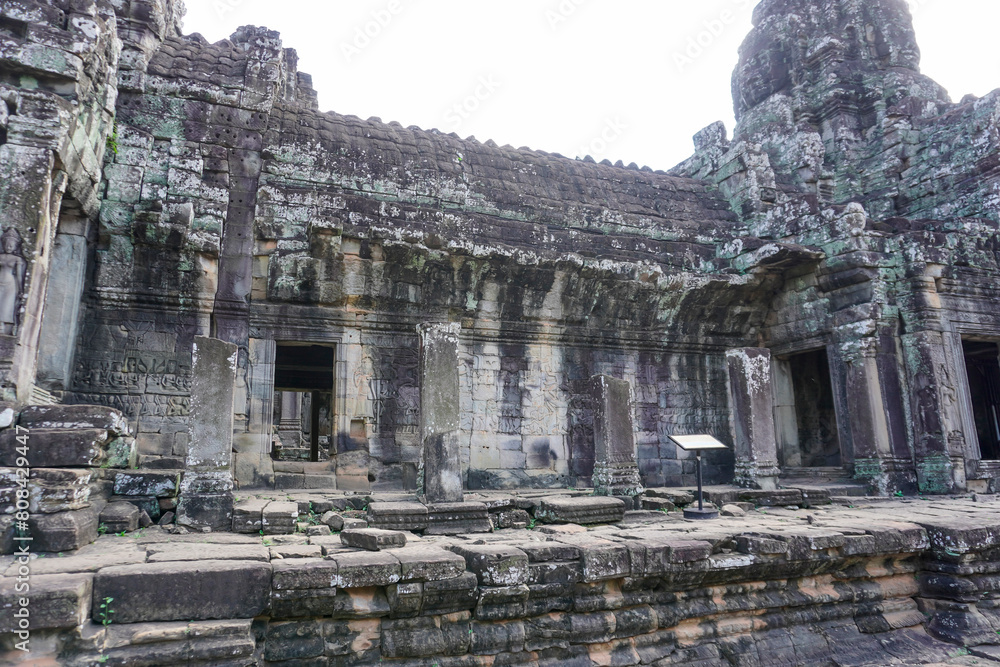 Siem Reap, Cambodia -December 11, 2023 : Angkor Wat temple complex in Cambodia. The largest temple in the world, Bayon temple Siem Reap, Cambodia -December 11, 2023 : Angkor Wat temple complex in Cambodia. The largest temple in the world, Bayon temple