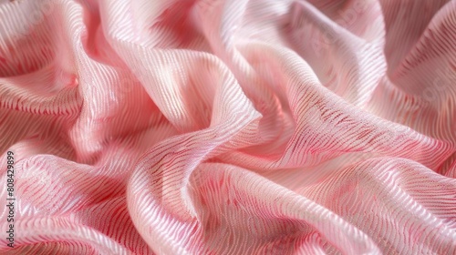 Soft and tactile pink fabric in a soothing pattern