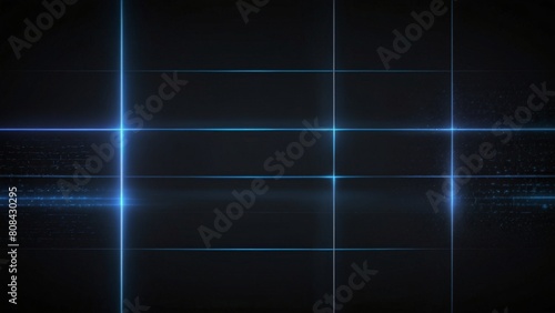 Glowing neon stripes of metal wall in dark theme