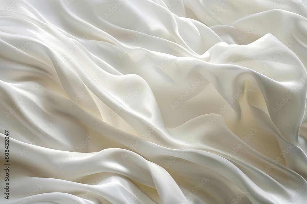 White abstract waves, conveying a sense of calm and fluidity White abstract waves, conveying a sense of calm and fluidity