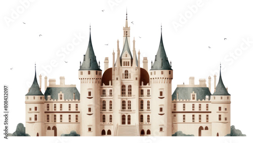 PNG Chateaux architecture building castle. © Rawpixel.com