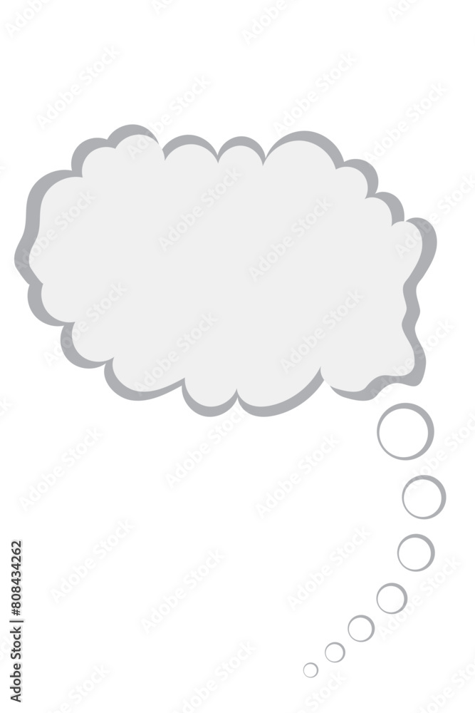 Thought cloud bubble grey business vector icon image Thought cloud bubble grey business vector icon image