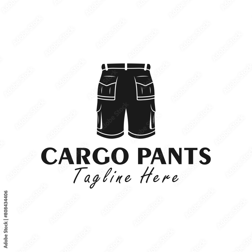 Naklejka premium cargo shorts illustration logo