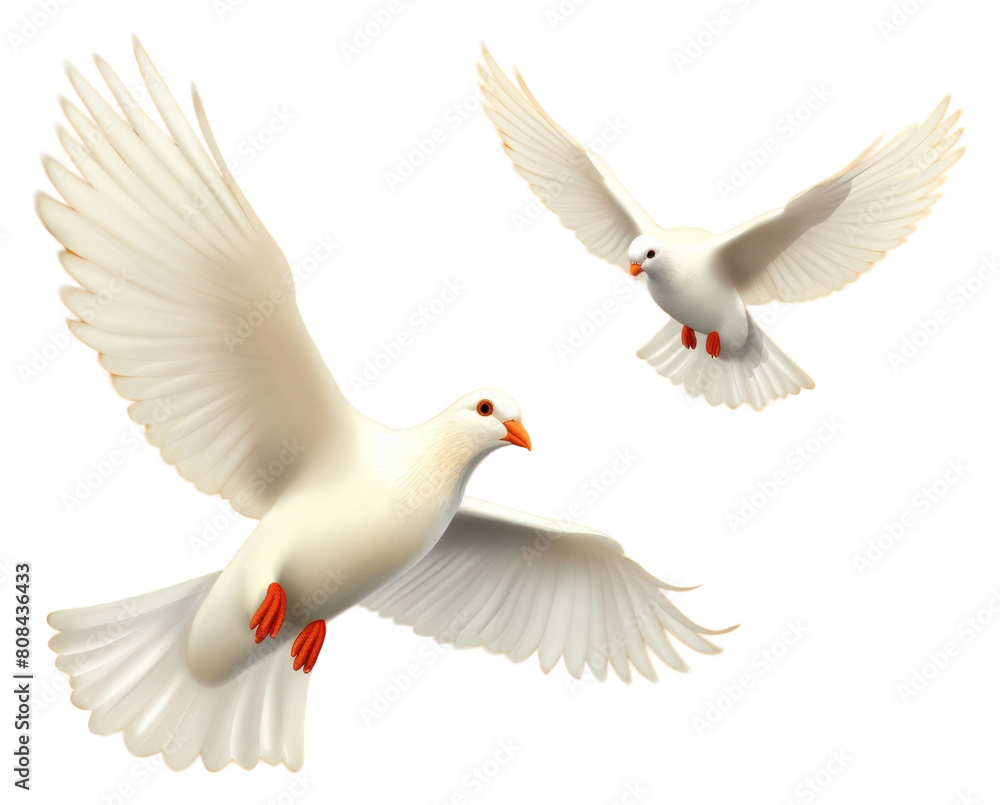 Obraz premium PNG Wedding doves animal flying bird.