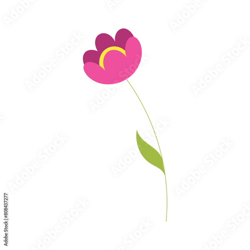 Colored flower icon Spring season Vector illustration