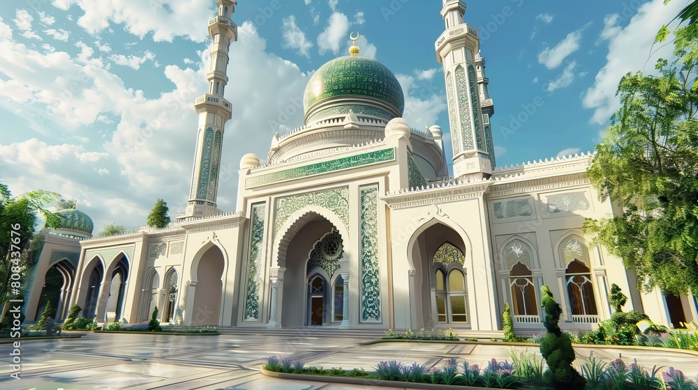 Fototapeta premium Mosque complex from Birds eyes