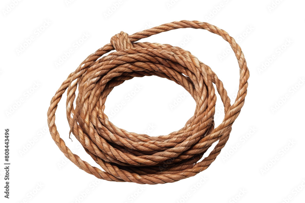 Coiled Natural Fiber Rope, isolated on transparent or white background Coiled Natural Fiber Rope, isolated on transparent or white background