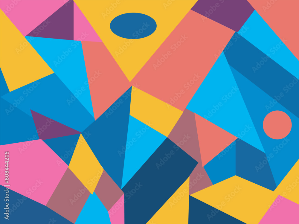 Colorful and abstract geometric shapes. Colorful and abstract geometric shapes.