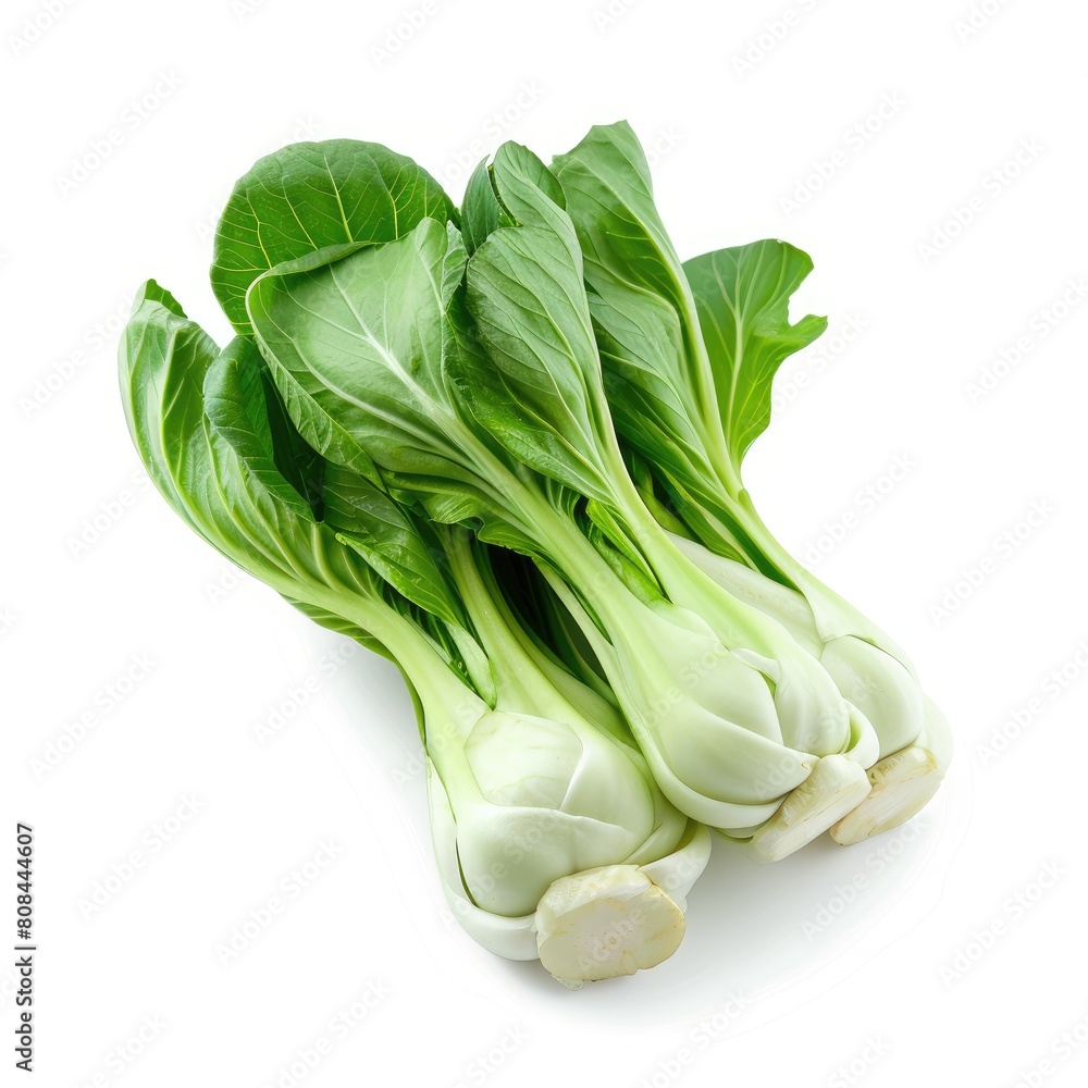 Fresh bok choy bunch, isolated white, Ai Generated Fresh bok choy bunch, isolated white, Ai Generated