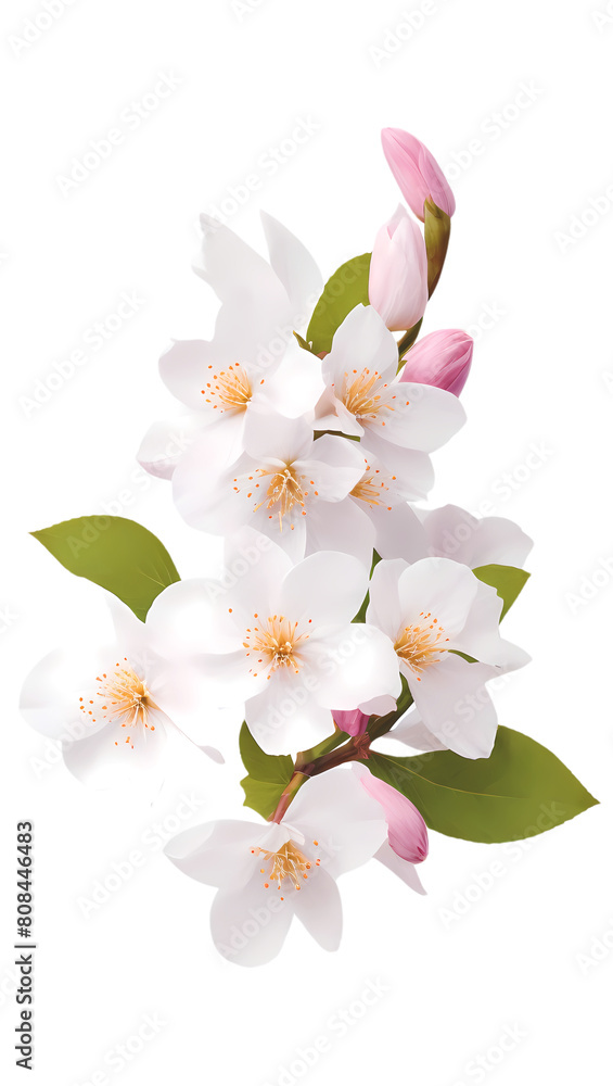 The beauty of natural flora with white flowers The beauty of natural flora with white flowers