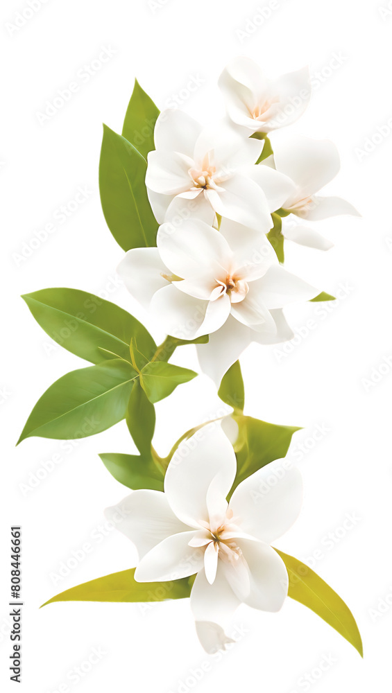 Obraz premium The beauty of natural flora with jasmine flowers