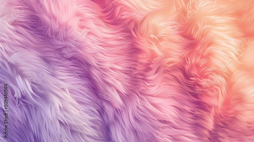Pastel purple, pink, and orange gradient fur texture, abstract background