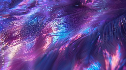 Dark purple fur texture with holographic tones, abstract background