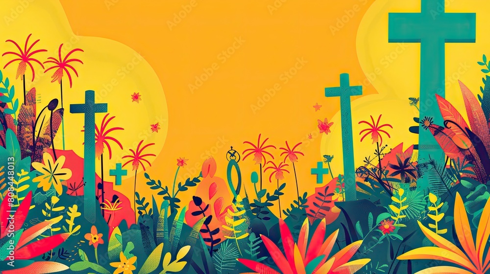 Greeting Card and Banner Design for Social Media or Educational Purpose of National Cross Day El Salvador Background Greeting Card and Banner Design for Social Media or Educational Purpose of National Cross Day El Salvador Background