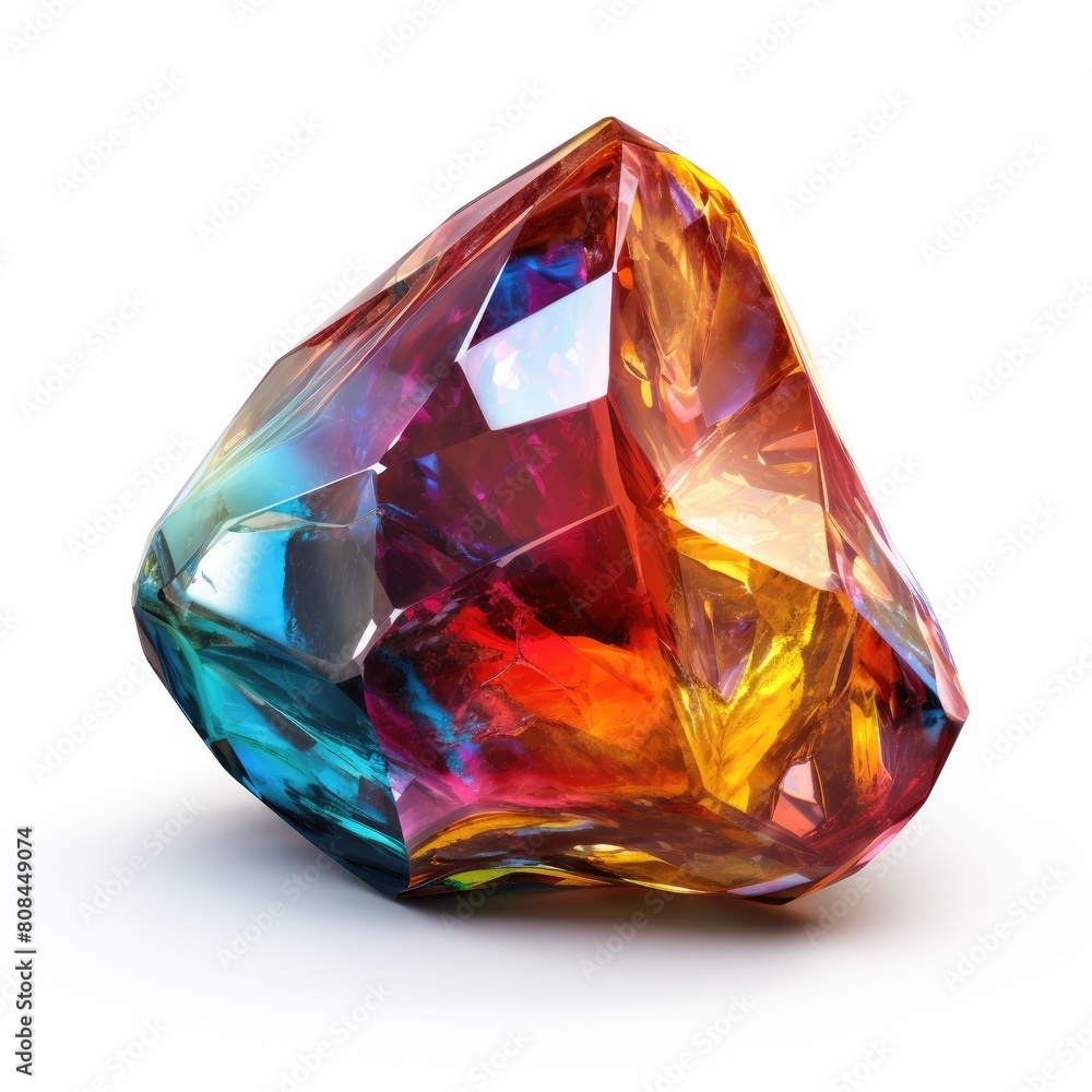 A shiny gem nugget with a smooth and glossy surface, isolated on a white background, Ai Generated A shiny gem nugget with a smooth and glossy surface, isolated on a white background, Ai Generated
