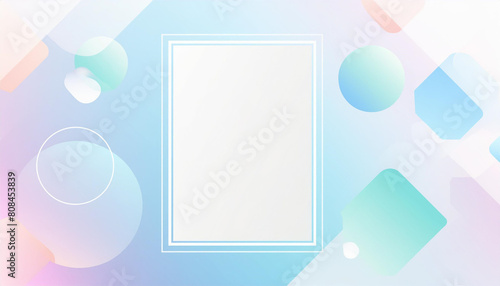 Background with a frame and shapes. Copy Space.