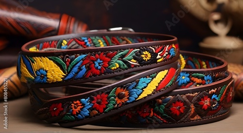Ukrainian leather crafts, bracelets and belts 