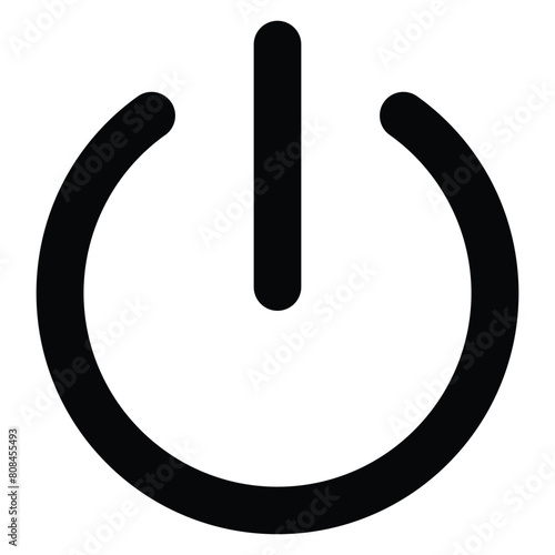 On off power button vector icon. Switch on switch off icon. Press start button sign. Power on or turn. Circle symbol for app, web.