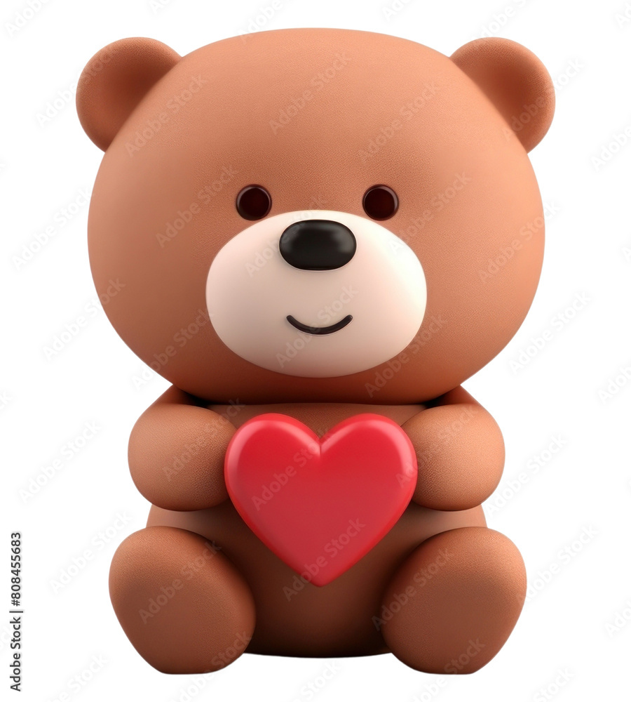 PNG Cartoon heart cute bear. PNG Cartoon heart cute bear.