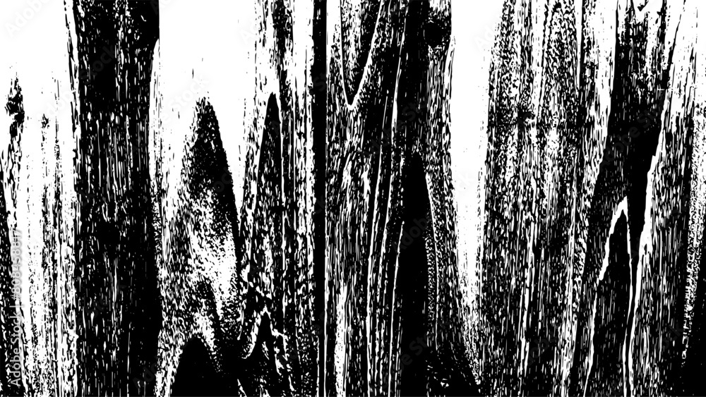 Fototapeta premium 2-30. Wood board Texture Effect - Illustration. Black and white vector textures in scratch background.