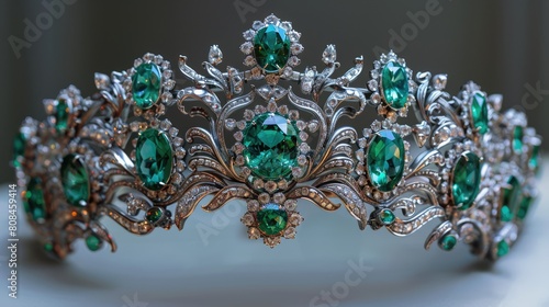Artificial crown Jewelry crafted with glittering gems 