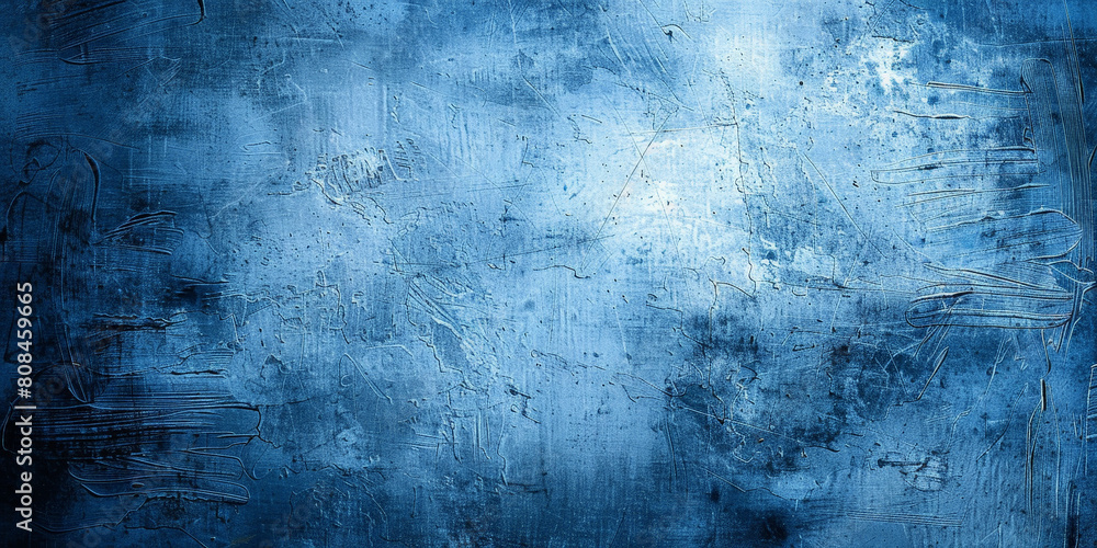 Obraz premium grunge blue wall background, Art Abstract Grunge Texture, Rough grainy concrete wall surface texture., Blue Stucco Wall Background, banner