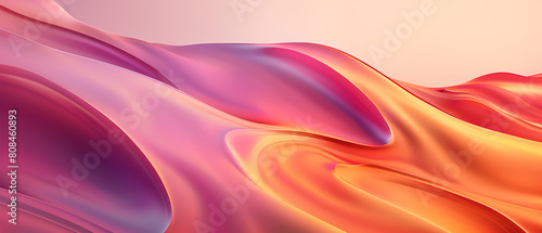 abstract background of colored silk or satin fabric with waves and folds ,Surreal 3D depiction of a radiant, undulating holographic textile, exuding elegance. © Raees