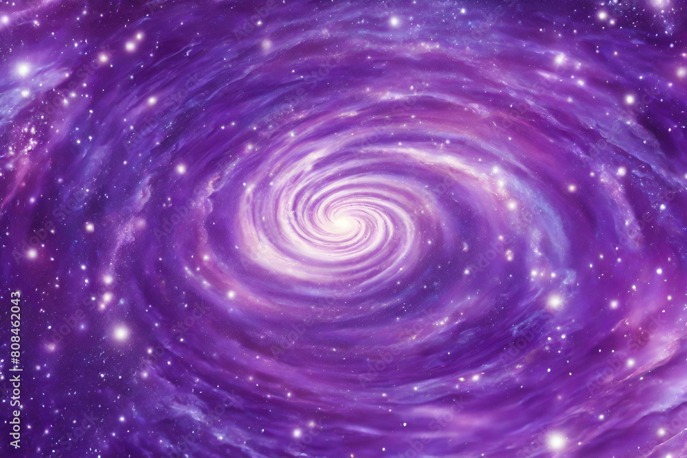 abstract violet shiny background. Spiral galaxy and glitter abstract violet shiny background. Spiral galaxy and glitter