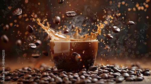 Dynamic-Coffee-Splash-Bokeh-Background