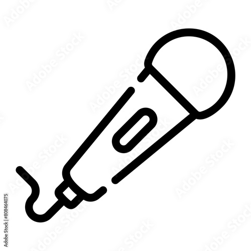mic line icon
