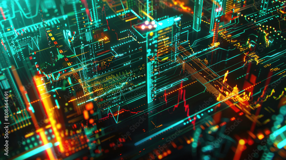 Neon Financial Market Analysis Bacjground Neon Financial Market Analysis Bacjground